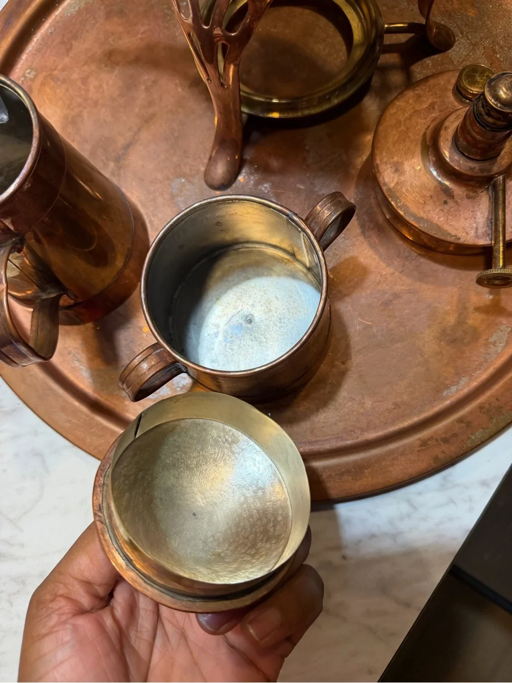 Copper Tea Samovar Set - Copper Finish